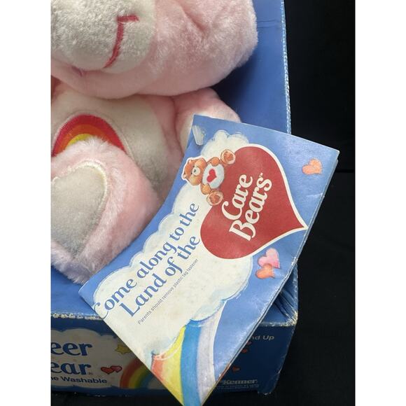 Vintage Kenner Care Bears Cheer Bear 13" Plush Pink Rainbow 1984 In Original Box - Picture 4 of 9